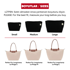 TERRA Çanta İçi Düzenleyici / Longch.'e uygun - Renk:Siyah
