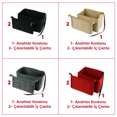 HESTİA Çanta İçi Düzenleyici - Renk: Kırmızı