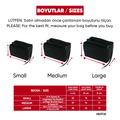 HESTİA Çanta İçi Düzenleyici - Renk: Siyah