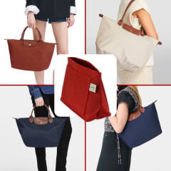 Çanta Organizer - ZİPTERRA- Renk: Kırmızı (Longchamp çantaya uygun)