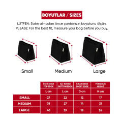 Çanta Organizer - ZİPTERRA- Renk: Kırmızı (Longchamp çantaya uygun)