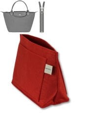 ZİPTERRA Fermuarlı Çanta İçi Düzenleyici / Longch.'e uygun - Renk:Kırmızı