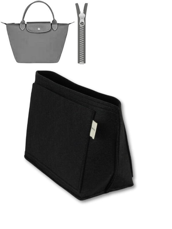 ZİPTERRA Fermuarlı Çanta İçi Düzenleyici / Longch.'e uygun - Renk:Siyah