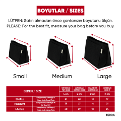 ZİPTERRA Fermuarlı Çanta İçi Düzenleyici / Longch.'e uygun - Renk:Siyah