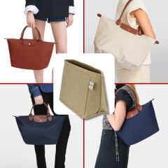 Çanta Organizer - ZİPTERRA- Renk: Krem (Longchamp çantaya uygun)