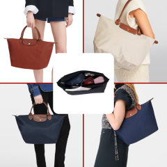 ZİPTERRA Fermuarlı Çanta İçi Düzenleyici / Longch.'e uygun - Renk:Krem