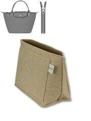 ZİPTERRA Fermuarlı Çanta İçi Düzenleyici / Longch.'e uygun - Renk:Krem