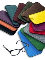 MİO Gözlük Kılıfı Keçe / SİYAH-GRİ (2'li)