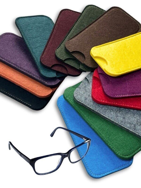 MİO Gözlük Kılıfı Keçe /SİYAH-YEŞİL (2'li)