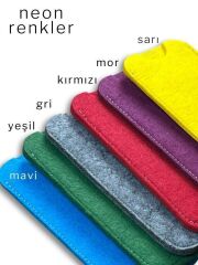 MİO Gözlük Kılıfı Keçe /HAKİ-PORTAKAL (2'li)