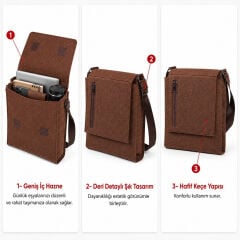 Postacı Çantası - ALTO Bag - Renk: Kahverengi